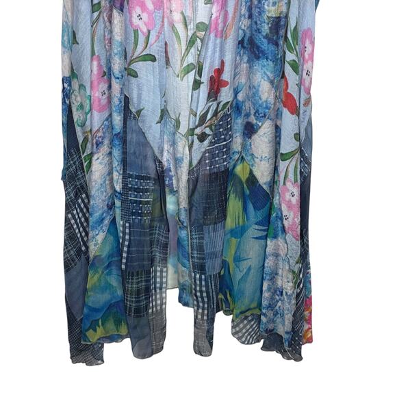 Ali Miles Women NWT Size XL Duster Vest Open Front Sheer Sleeveless Mixed Media - Picture 4 of 9